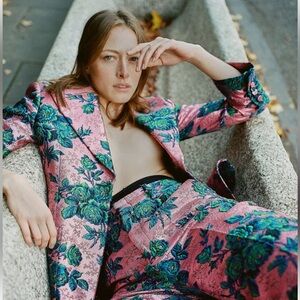 Gucci Pink and Green Floral Women's Blazer